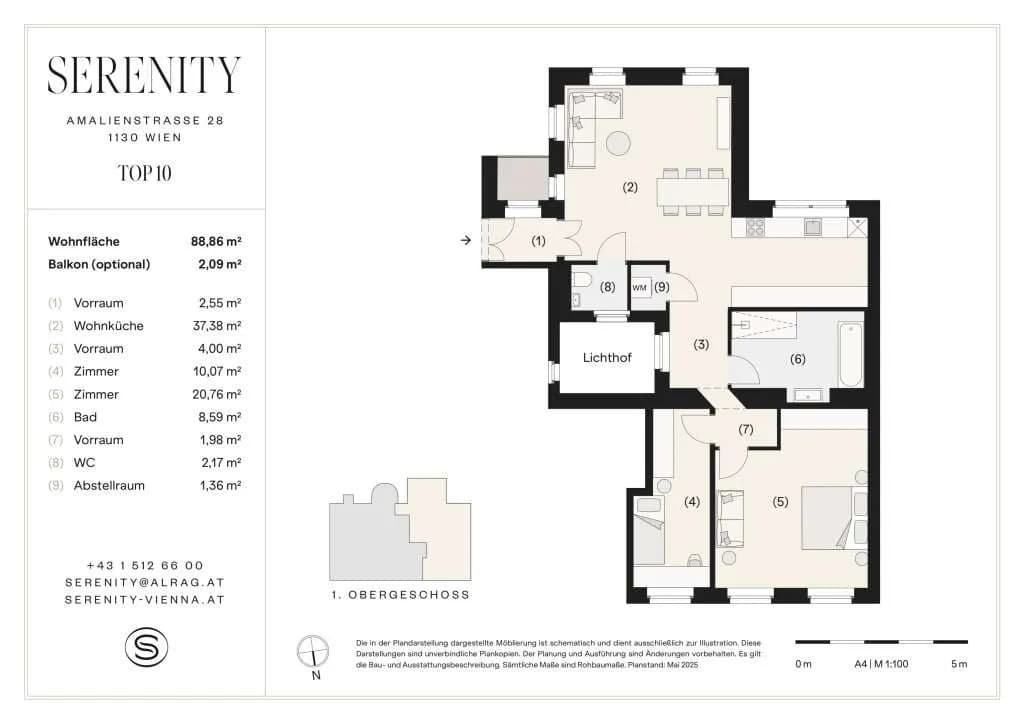3-Zimmer-Wohnung kaufen in Wien – 88,53 m², € 595.000 – Bild 42 von 42