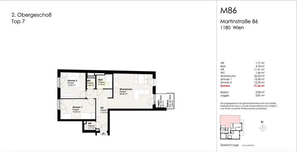 3-Zimmer-Wohnung kaufen in Wien – 71,66 m², € 749.000 – Bild 8 von 8