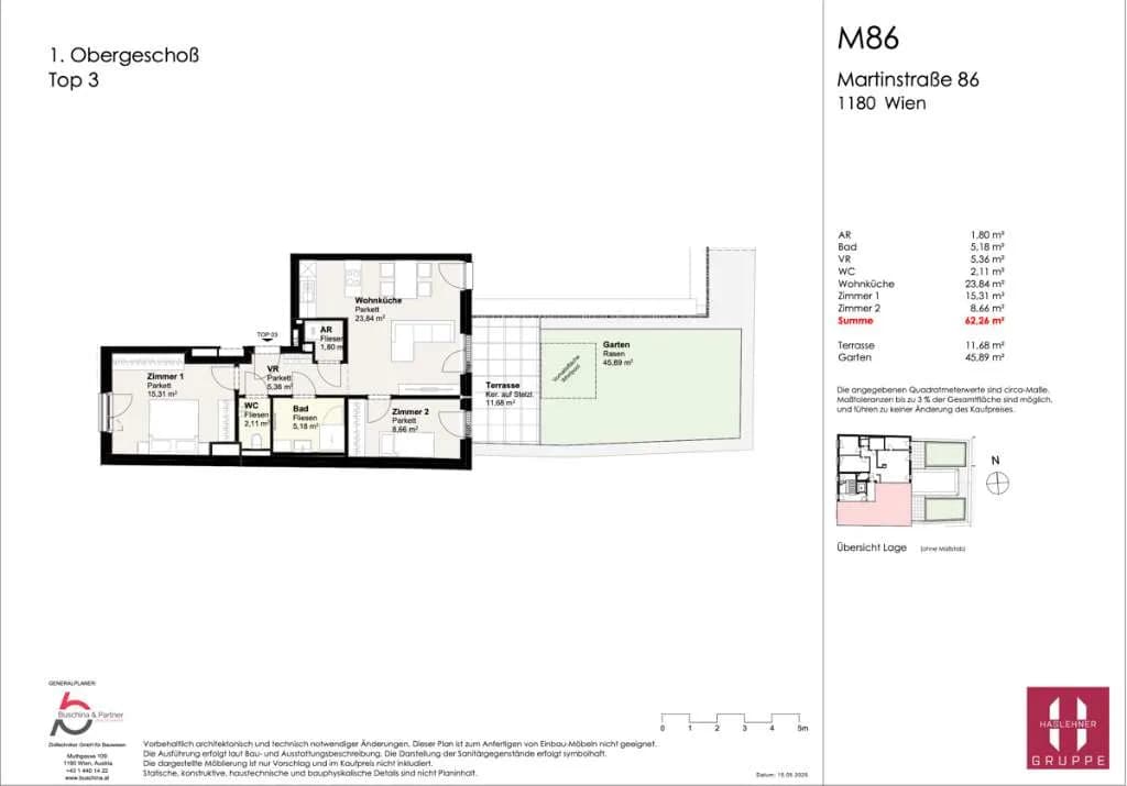 3-Zimmer-Wohnung kaufen in Wien – 62,26 m², € 699.000 – Bild 8 von 8
