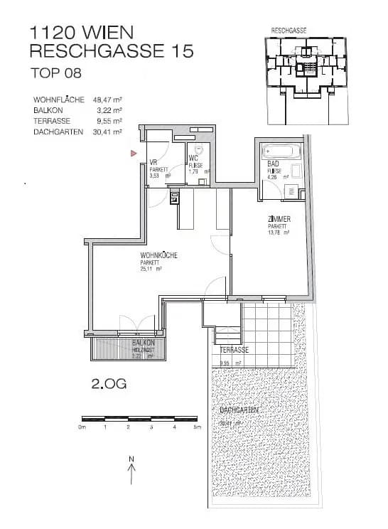 2-Zimmer-Wohnung mieten in Wien – 48,47 m², € 1.120 – Bild 15 von 16