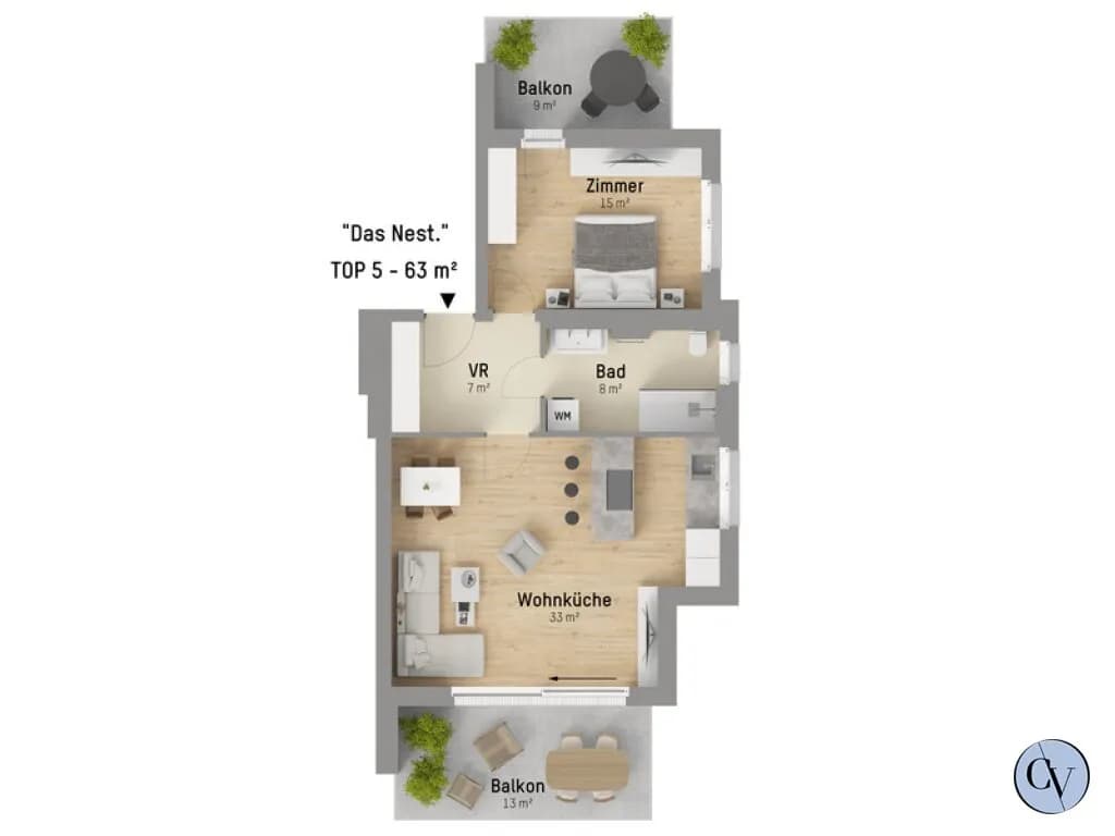 1-Zimmer-Wohnung kaufen in Wien – 63,17 m², € 449.900 – Bild 7 von 7