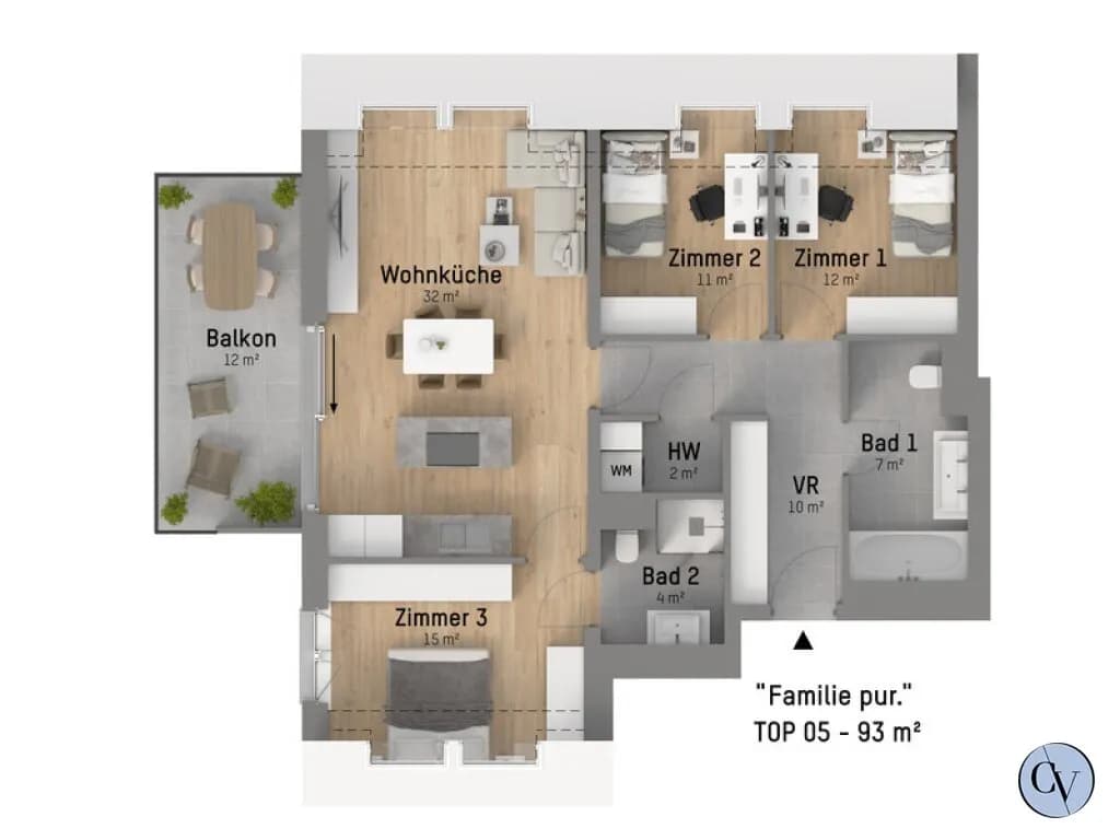 4-Zimmer-Wohnung kaufen in Wien – 93,51 m², € 829.900 – Bild 8 von 8