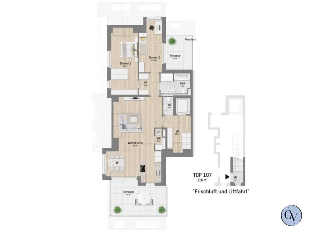3-Zimmer-Wohnung kaufen in Wien – 117,32 m², € 949.900 – Bild 9 von 9
