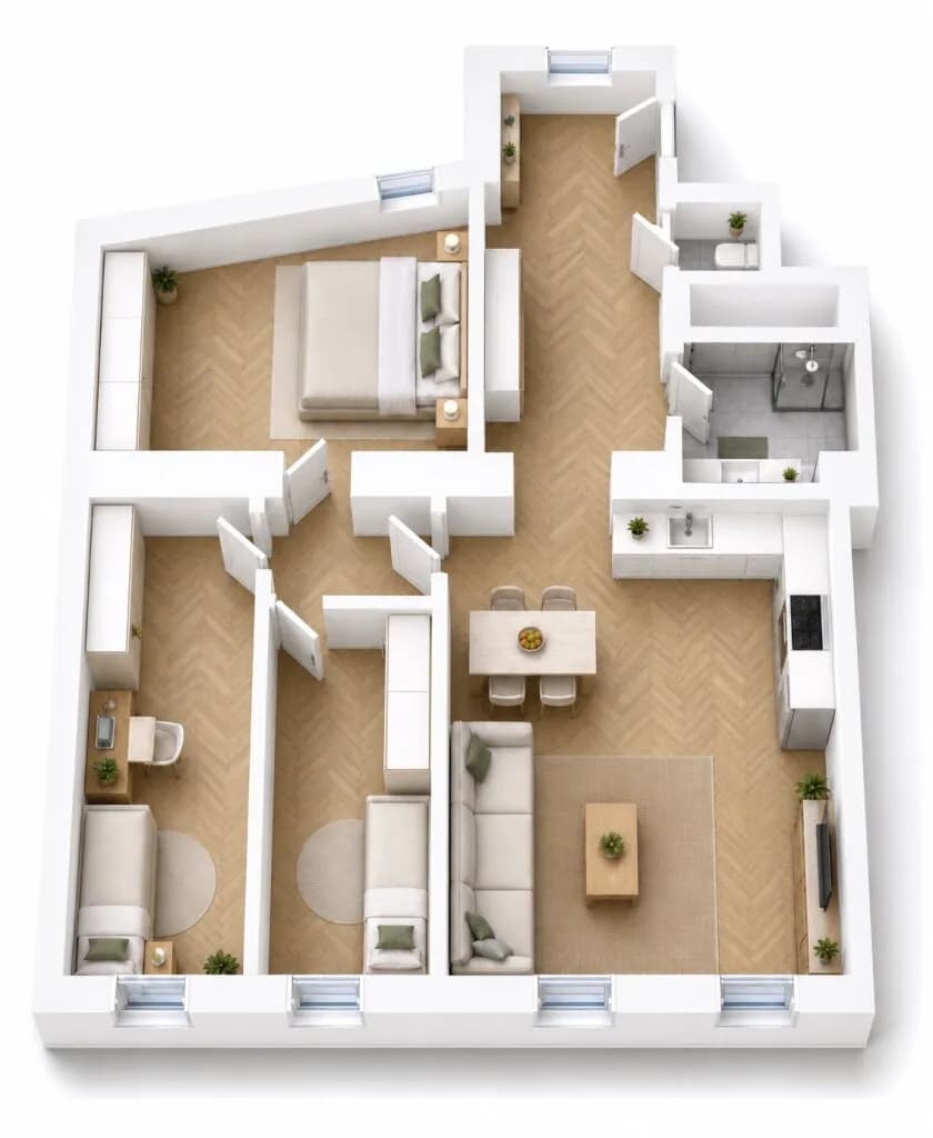 4-Zimmer-Wohnung kaufen in Wien – 80,17 m², € 621.000 – Bild 2 von 8