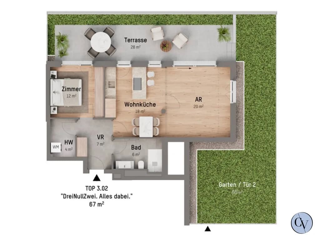 2-Zimmer-Wohnung kaufen in Wien – 66,94 m², € 449.900 – Bild 5 von 5