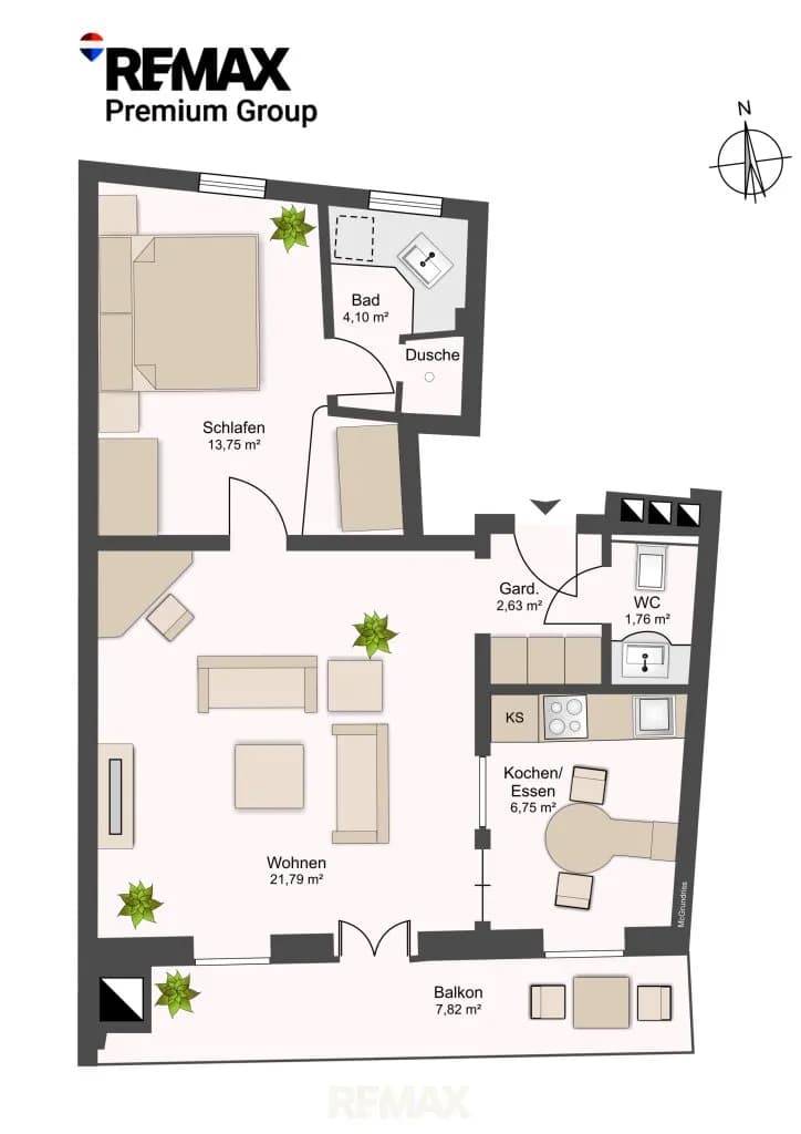 2-Zimmer-Immobilie kaufen in Salzburg Stadt – 50,2 m², € 399.000 – Bild 13 von 13