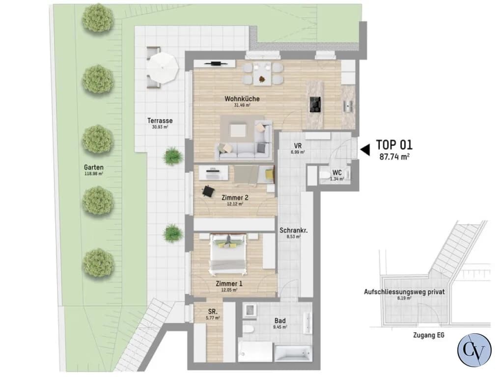 3-Zimmer-Wohnung kaufen in Wien – 87,77 m², € 649.900 – Bild 10 von 10