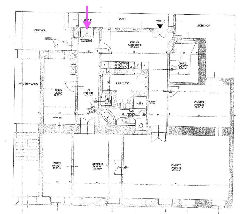 5-Zimmer-Wohnung mieten in Wien – 180 m², € 2.950 – Bild 12 von 12
