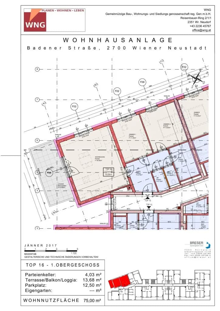 3-Zimmer-Wohnung mieten in Wiener Neustadt – 75 m², € 974 – Bild 17 von 17