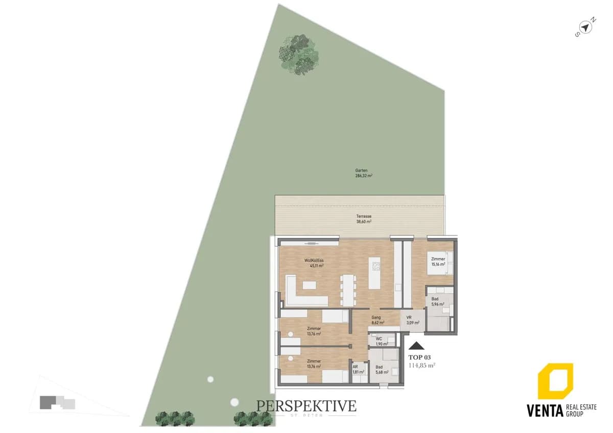 4-Zimmer-Wohnung kaufen in Graz – 114,85 m², € 779.139 – Bild 2 von 7