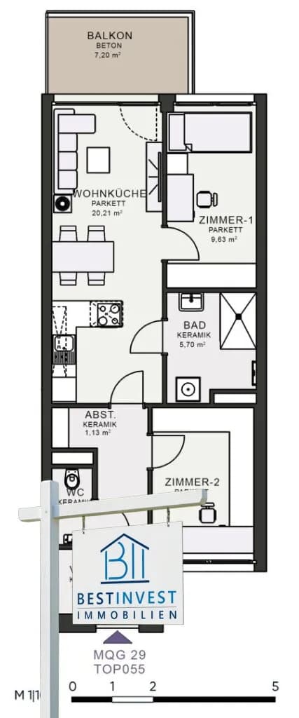 3-Zimmer-Wohnung mieten in Graz – 56 m², € 874 – Bild 10 von 10