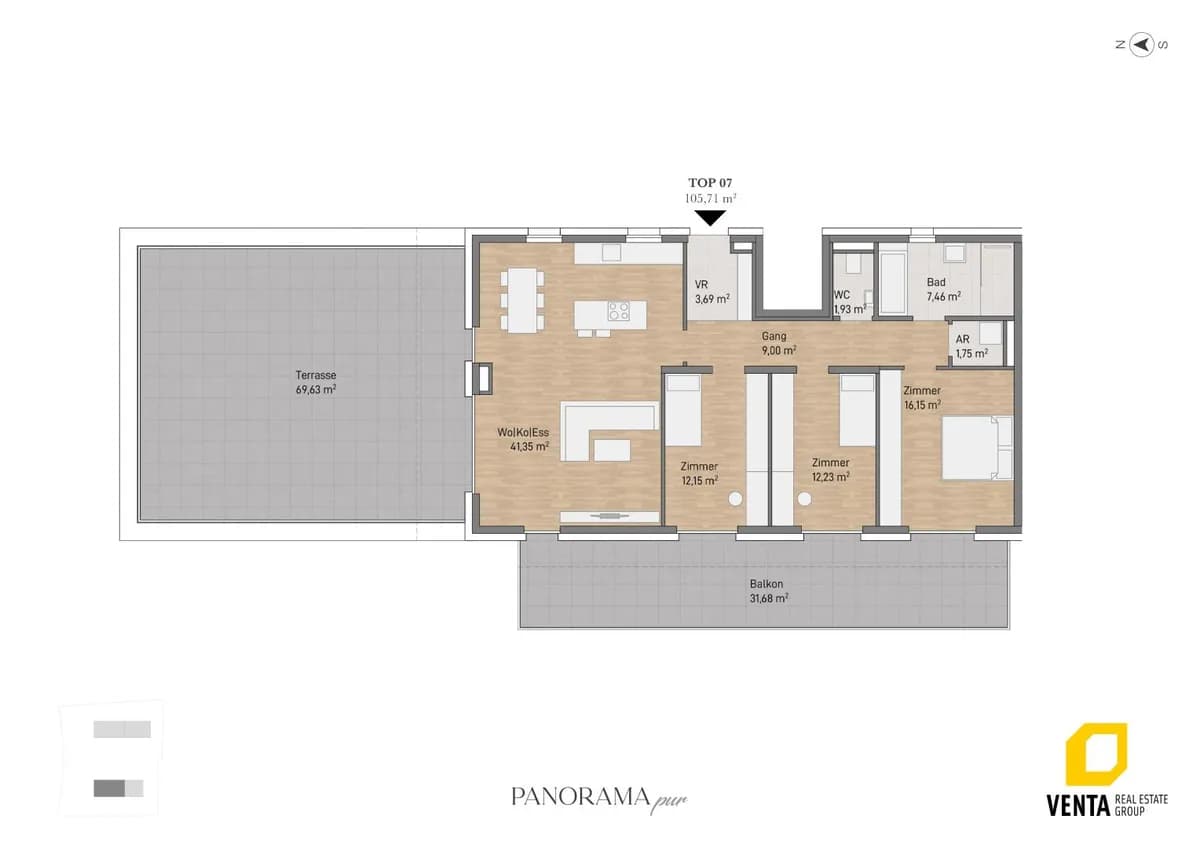 4-Zimmer-Wohnung kaufen in Graz – 105,71 m², € 775.005 – Bild 2 von 6