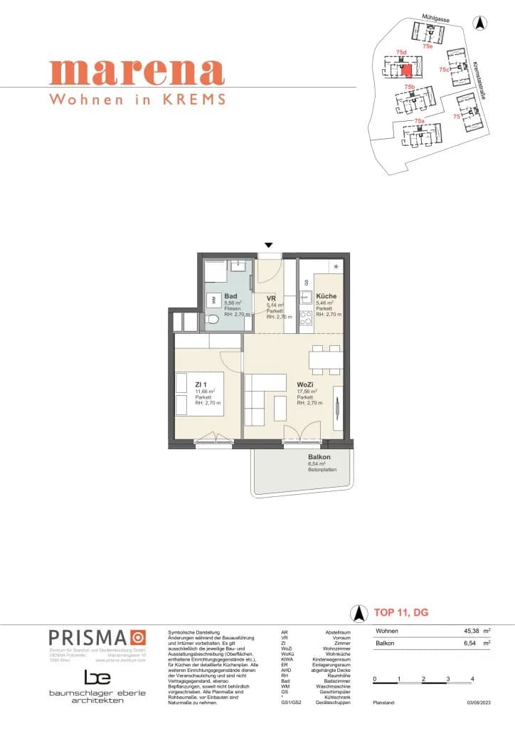 2-Zimmer-Wohnung kaufen in Krems an der Donau – 45,38 m², € 309.000 – Bild 18 von 18