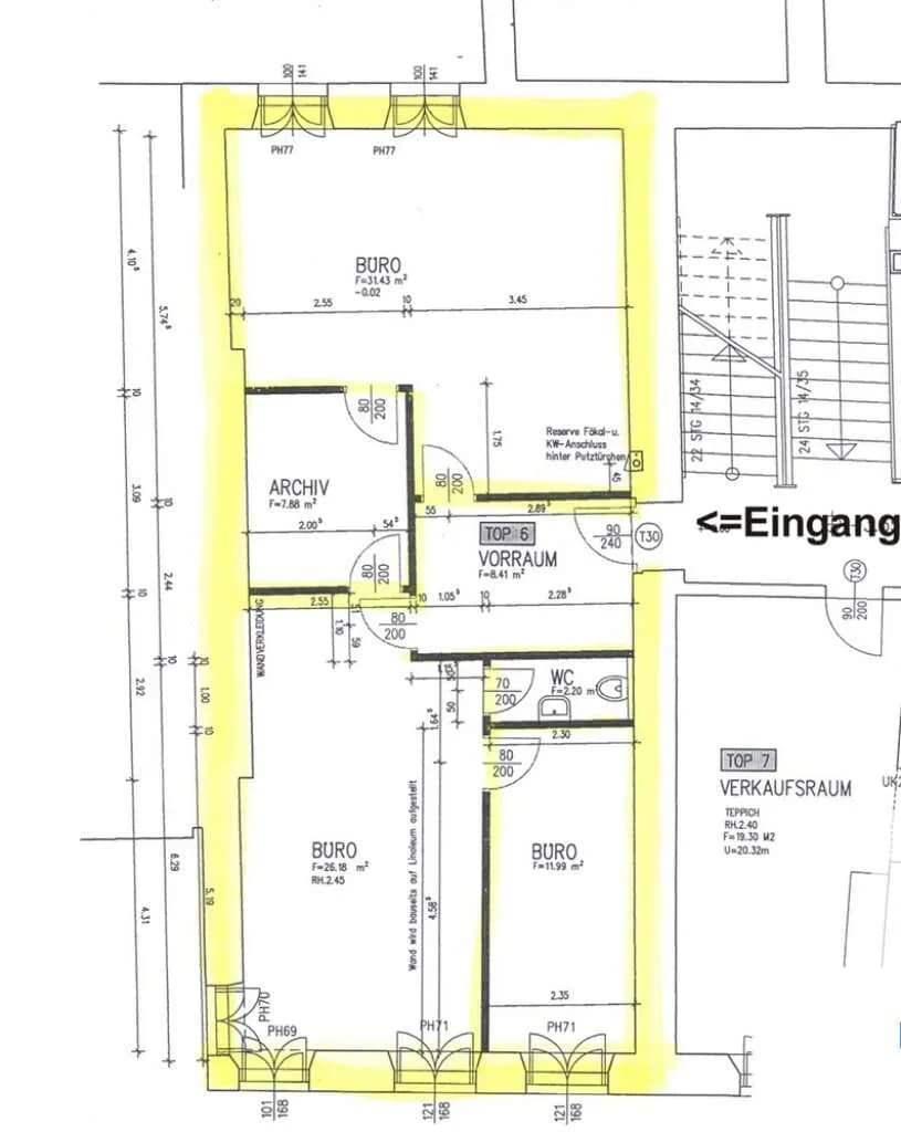 3-Zimmer-Gewerbeimmobilie mieten in Salzburg Stadt – 88 m², € 1.190 – Bild 11 von 12