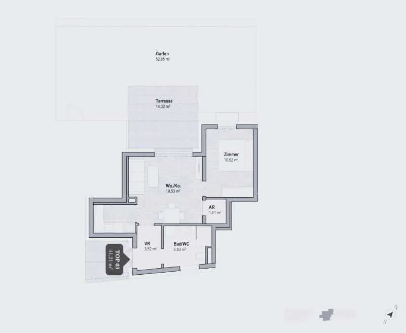 2-Zimmer-Wohnung kaufen in Graz – 41,21 m², € 258.387