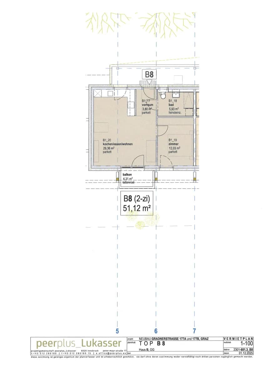 2-Zimmer-Wohnung mieten in Graz – 51,12 m², € 849 – Bild 4 von 9