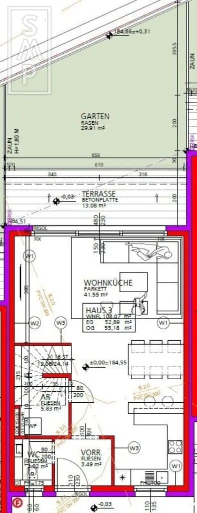 4-Zimmer-Haus kaufen in Baden – 108,07 m², € 429.000 – Bild 8 von 9