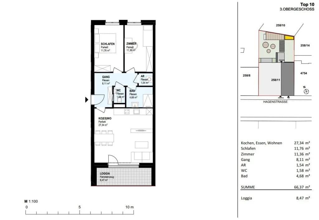 3-Zimmer-Wohnung kaufen in Linz – 66,78 m², € 459.000 – Bild 10 von 16