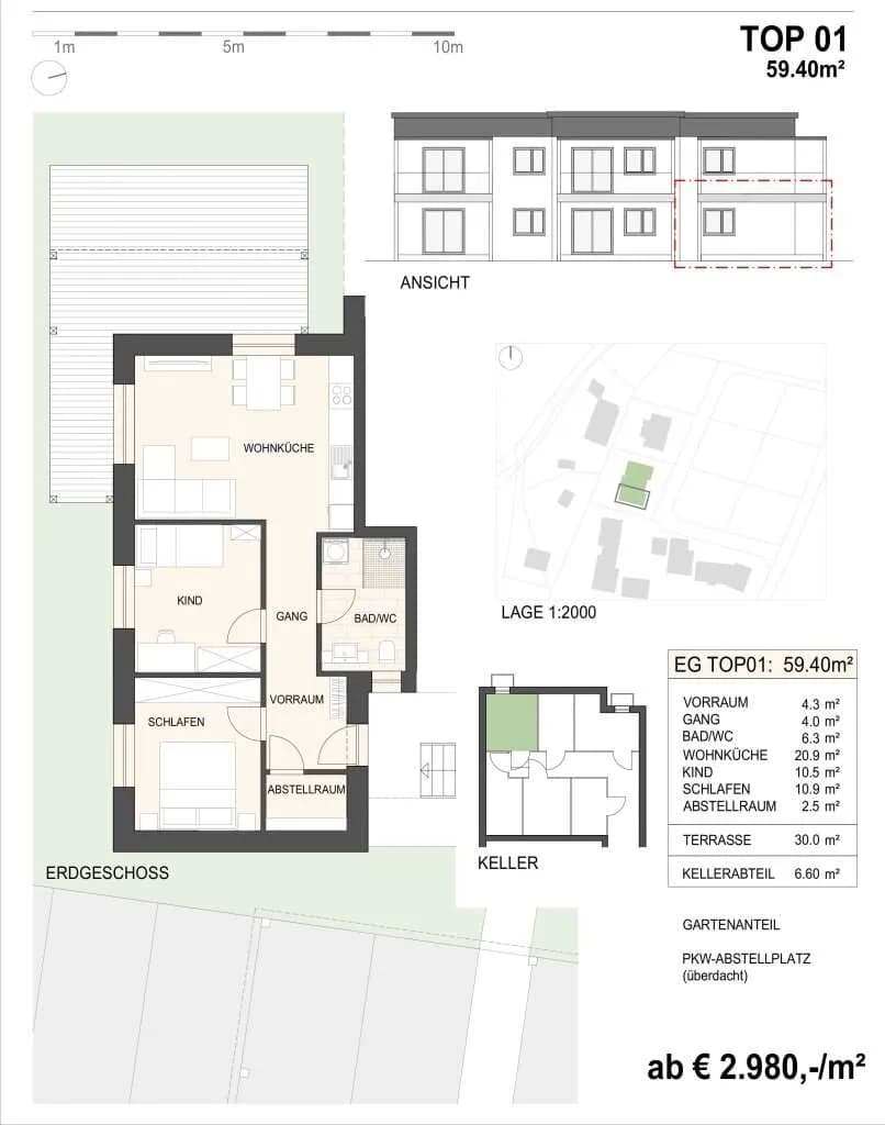 3-Zimmer-Wohnung kaufen in Leibnitz – 59,4 m², € 193.050 – Bild 18 von 28