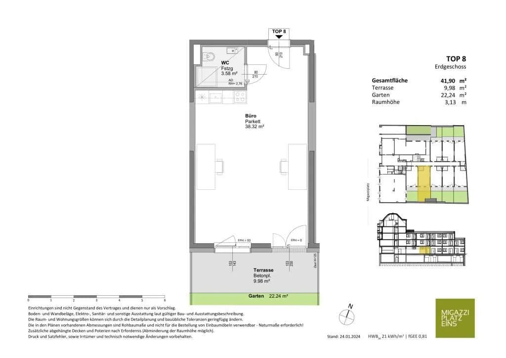 1-Zimmer-Gewerbeimmobilie kaufen in Wien – 42 m², € 272.800 – Bild 7 von 9