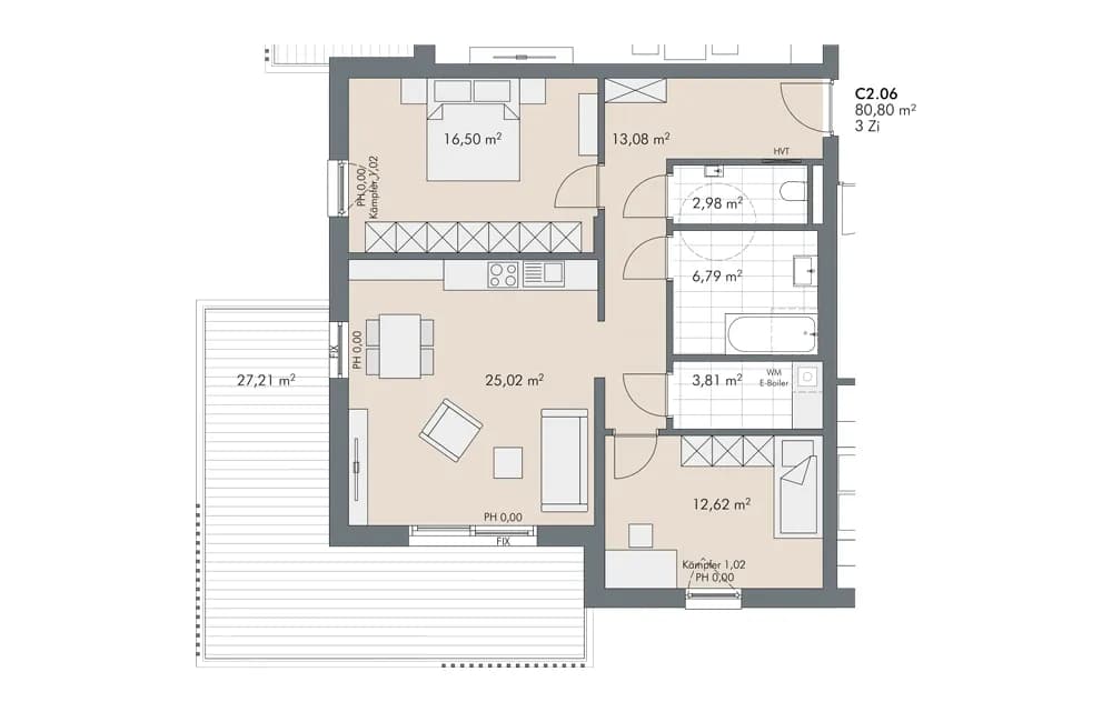 3-Zimmer-Wohnung kaufen in Schwaz – 82,02 m², € 605.200 – Bild 11 von 11