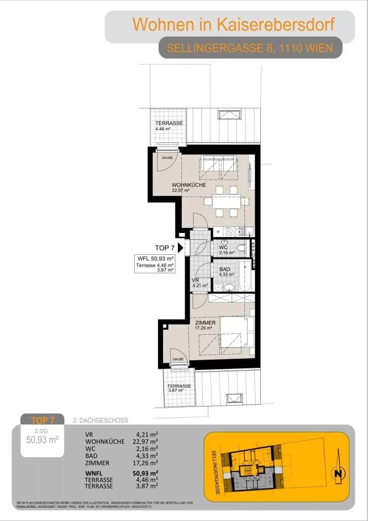 2-Zimmer-Wohnung kaufen in Wien – 51 m², € 264.000 – Bild 13 von 13