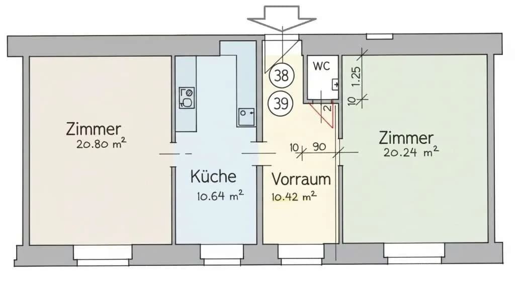 3-Zimmer-Wohnung kaufen in Wien – 62,9 m², € 178.899 – Bild 13 von 13
