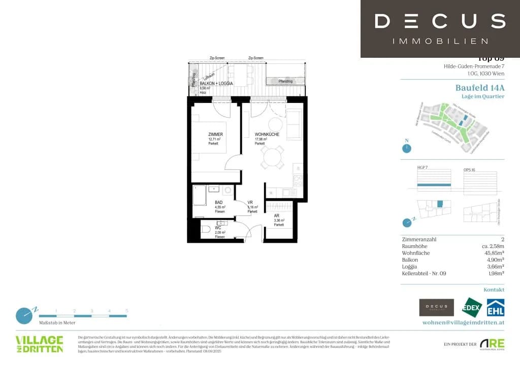 Immobilie kaufen in Wien – 45,85 m², € 333.000 – Bild 12 von 12