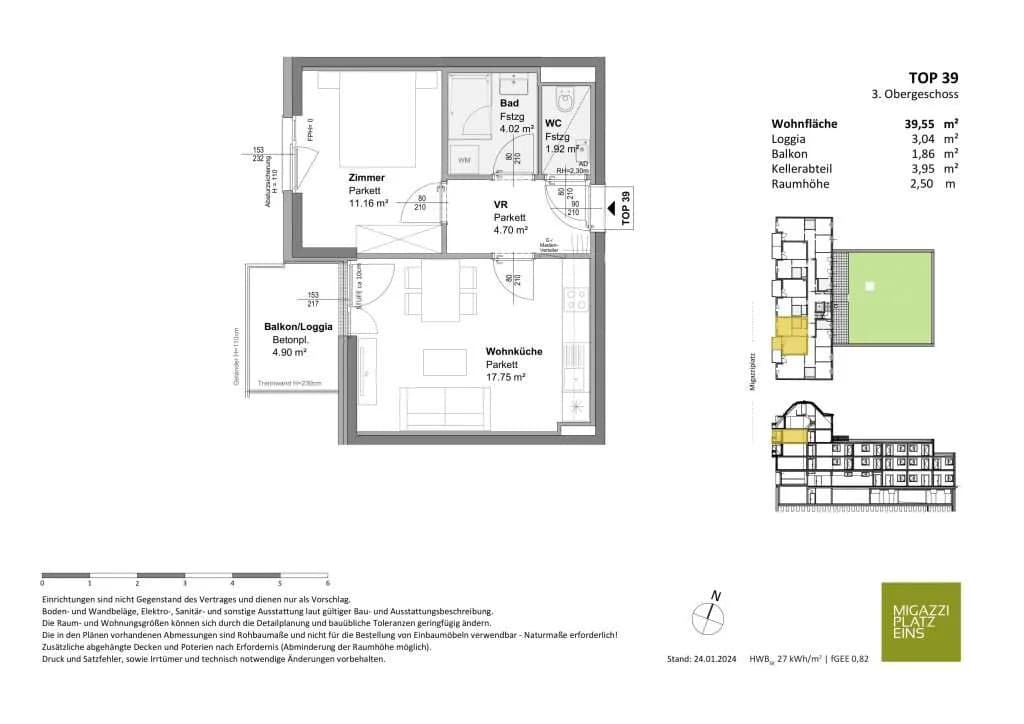 2-Zimmer-Wohnung kaufen in Wien – 40,09 m², € 348.500 – Bild 11 von 13