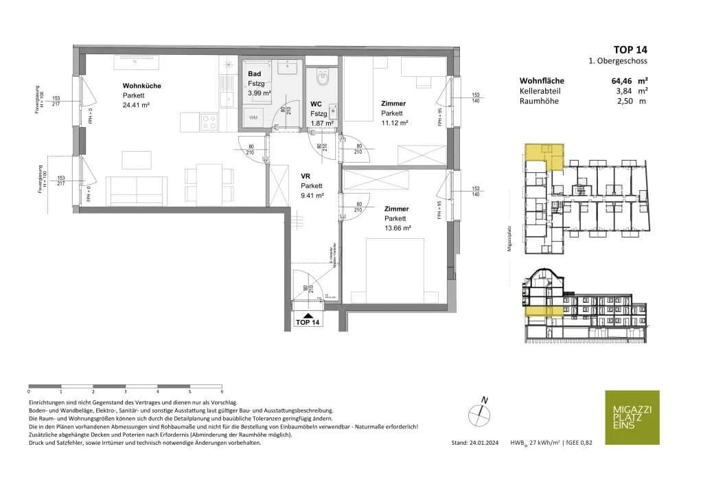 3-Zimmer-Wohnung kaufen in Wien – 64,46 m², € 412.600 – Bild 11 von 13