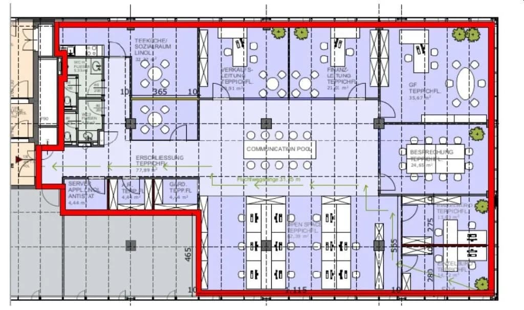 8-Zimmer-Gewerbeimmobilie mieten in Wien – 335 m², € 6.365 – Bild 5 von 7