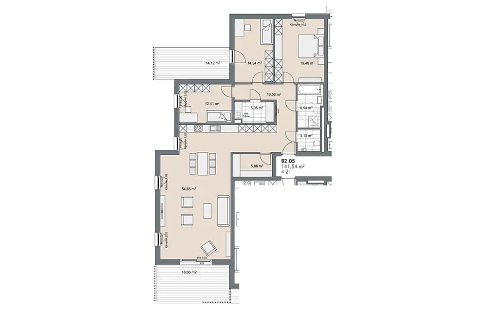 4-Zimmer-Wohnung kaufen in Schwaz – 141,54 m², € 894.900 – Bild 8 von 8