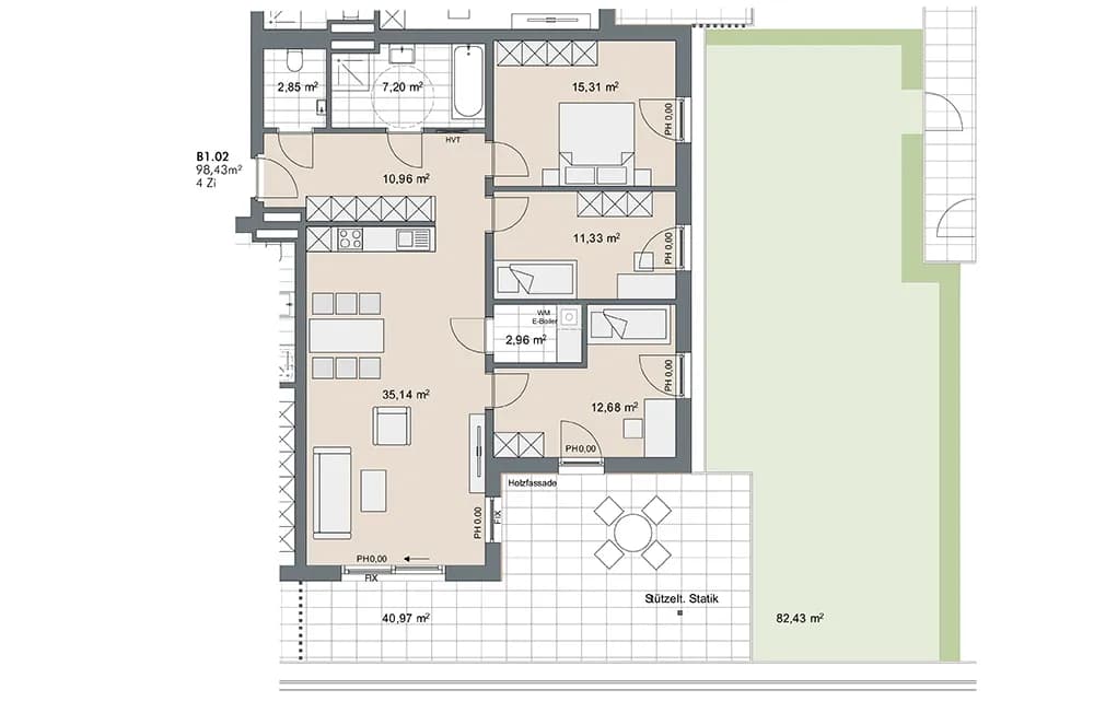 4-Zimmer-Wohnung kaufen in Schwaz – 98,43 m², € 645.950 – Bild 25 von 25