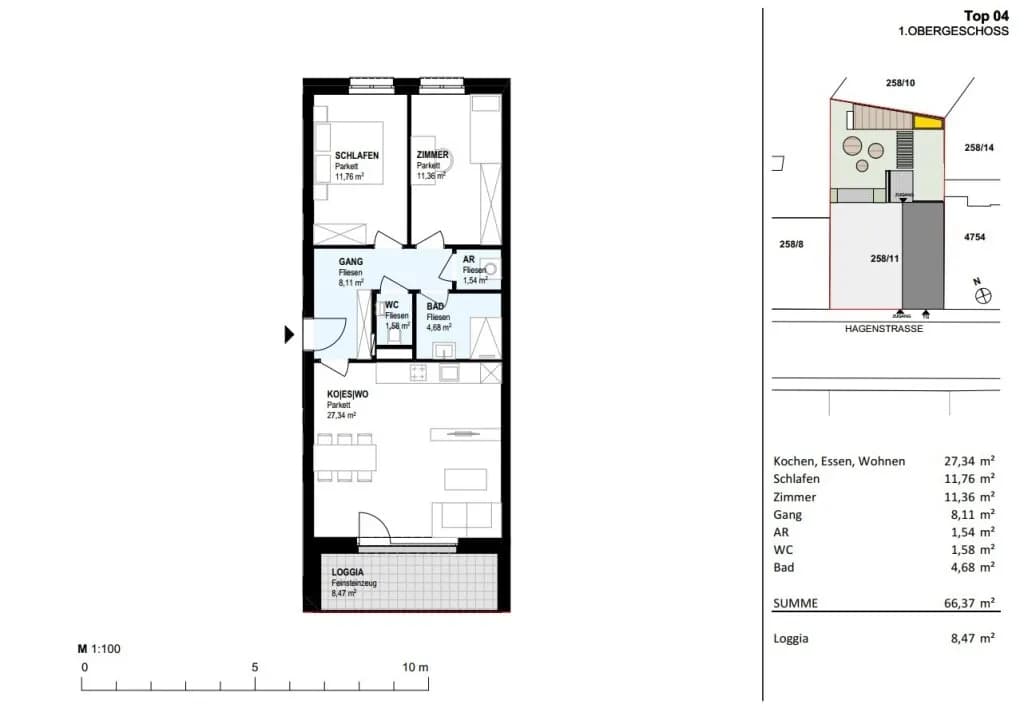 3-Zimmer-Wohnung mieten in Linz – 66,37 m², € 1.291 – Bild 9 von 15