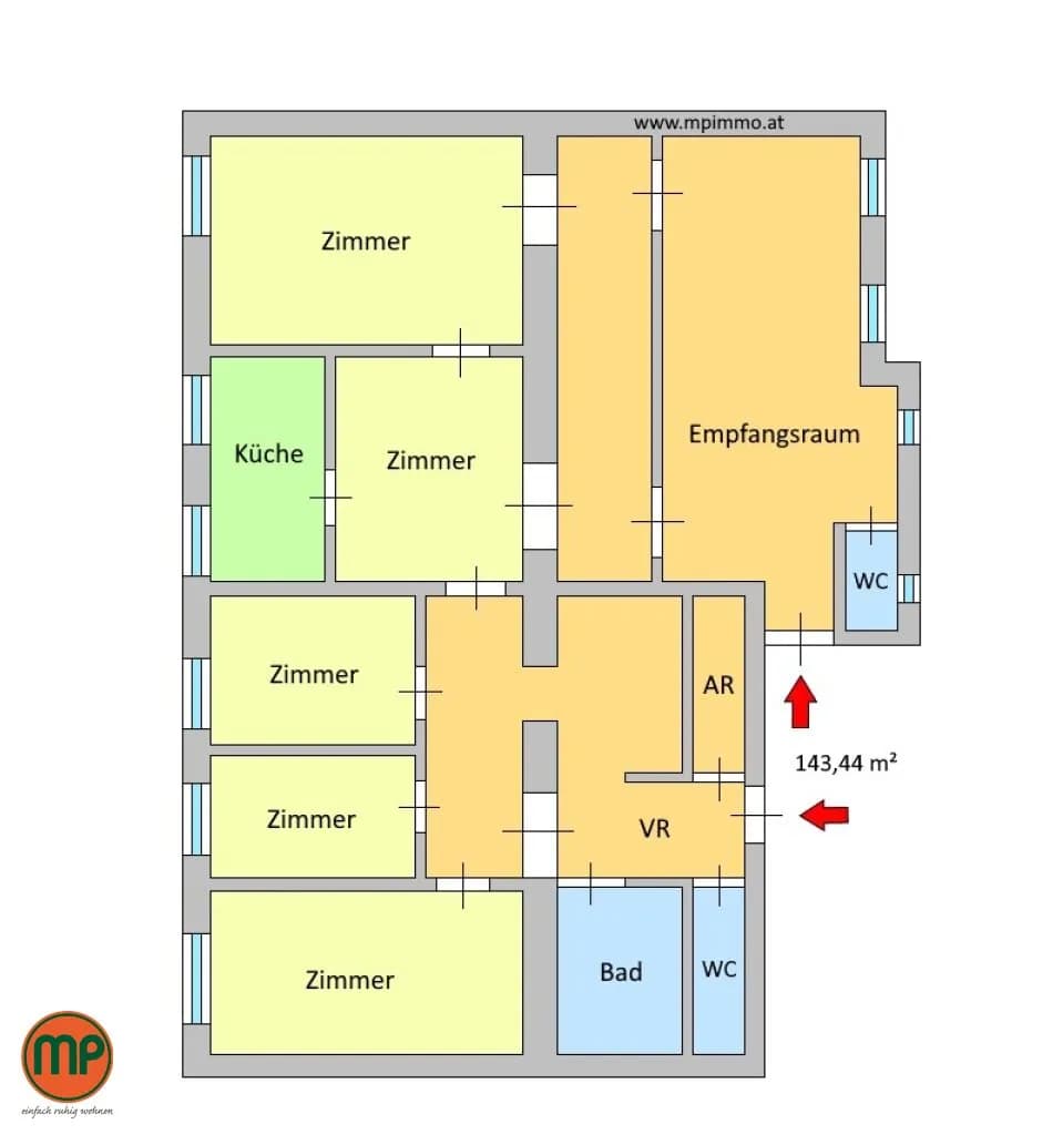 6-Zimmer-Gewerbeimmobilie mieten in Wien – 143,44 m², € 2.824 – Bild 21 von 26