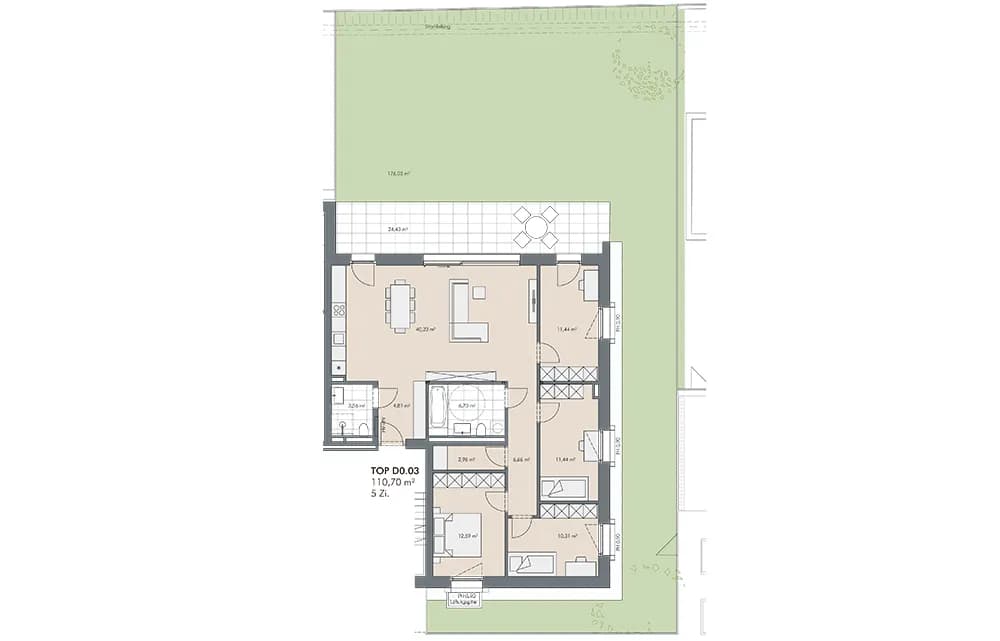 5-Zimmer-Wohnung kaufen in Kitzbühel – 110,7 m², € 941.500 – Bild 9 von 9