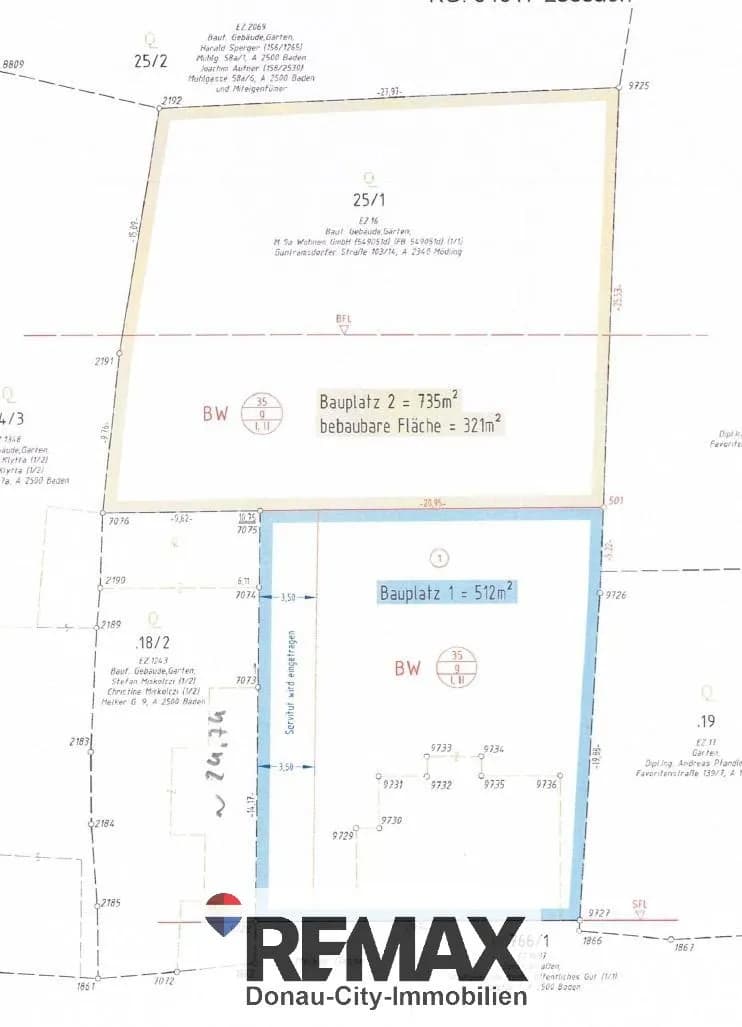 Grundstück kaufen in Baden – 735 m², € 395.000 – Bild 4 von 6