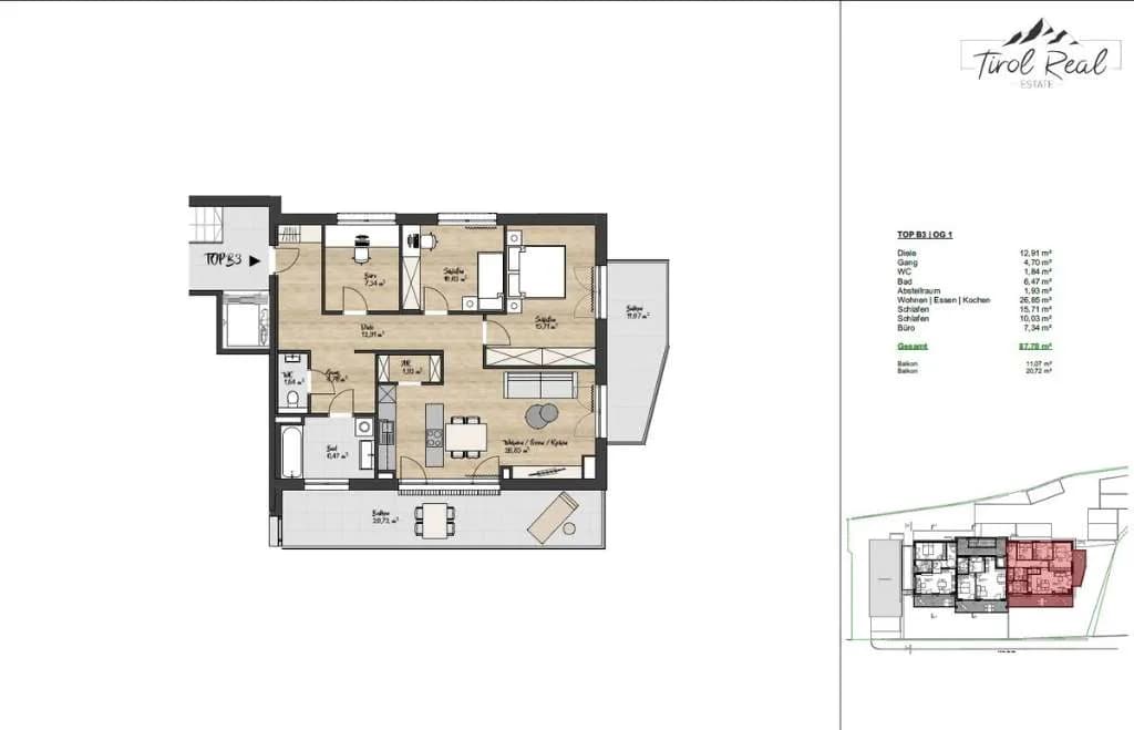 4-Zimmer-Wohnung kaufen in Kitzbühel – 87,78 m², € 693.000 – Bild 19 von 20