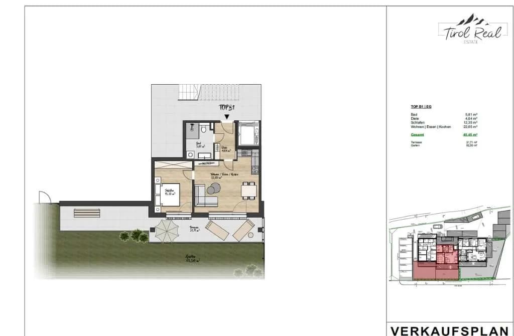 2-Zimmer-Wohnung kaufen in Kitzbühel – 45,45 m², € 380.000 – Bild 13 von 14