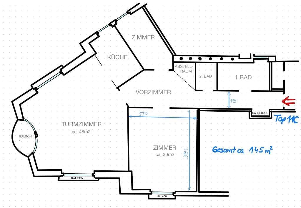 3-Zimmer-Wohnung mieten in Wien – 145 m², € 2.630 – Bild 6 von 21
