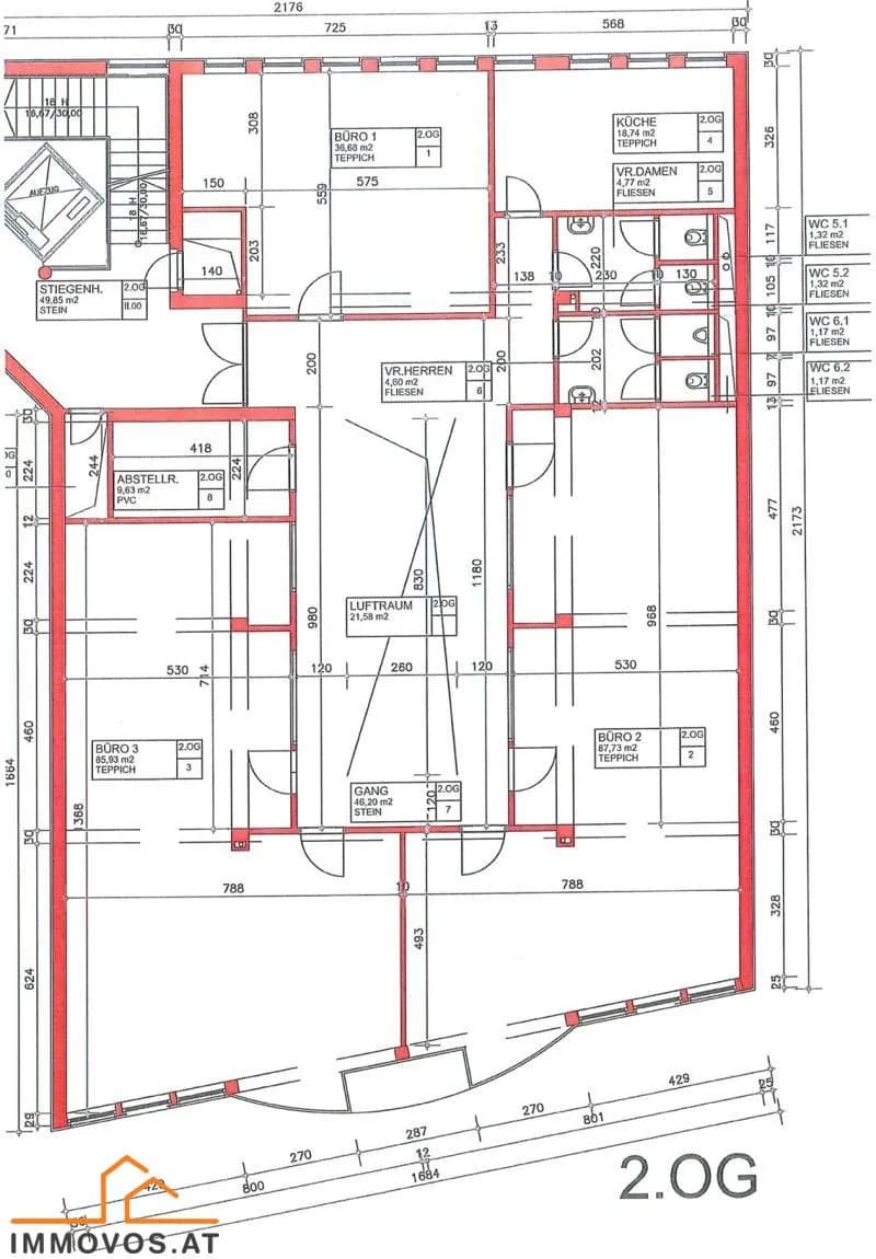 2-Zimmer-Gewerbeimmobilie mieten in Wien – 117,37 m², € 1.268 – Bild 12 von 12