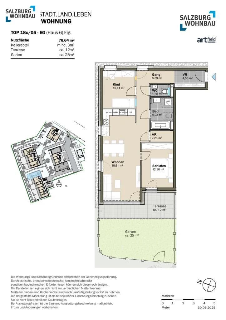 3-Zimmer-Wohnung kaufen in Hallein – 77 m², € 468.800 – Bild 3 von 3