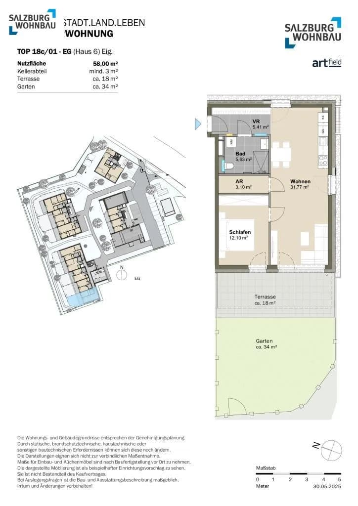 2-Zimmer-Wohnung kaufen in Hallein – 58 m², € 368.800 – Bild 3 von 3