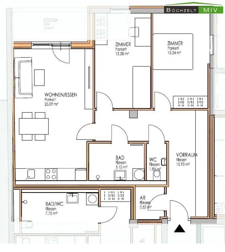 3-Zimmer-Wohnung mieten in Murtal – 76,84 m², € 812 – Bild 9 von 14