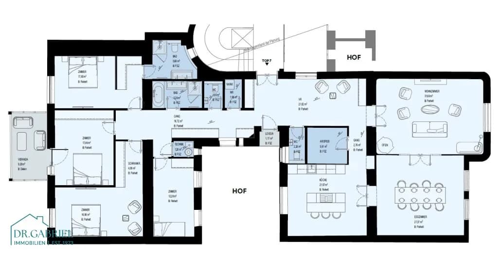 6-Zimmer-Wohnung mieten in Wien – 216,78 m², € 5.329 – Bild 11 von 11