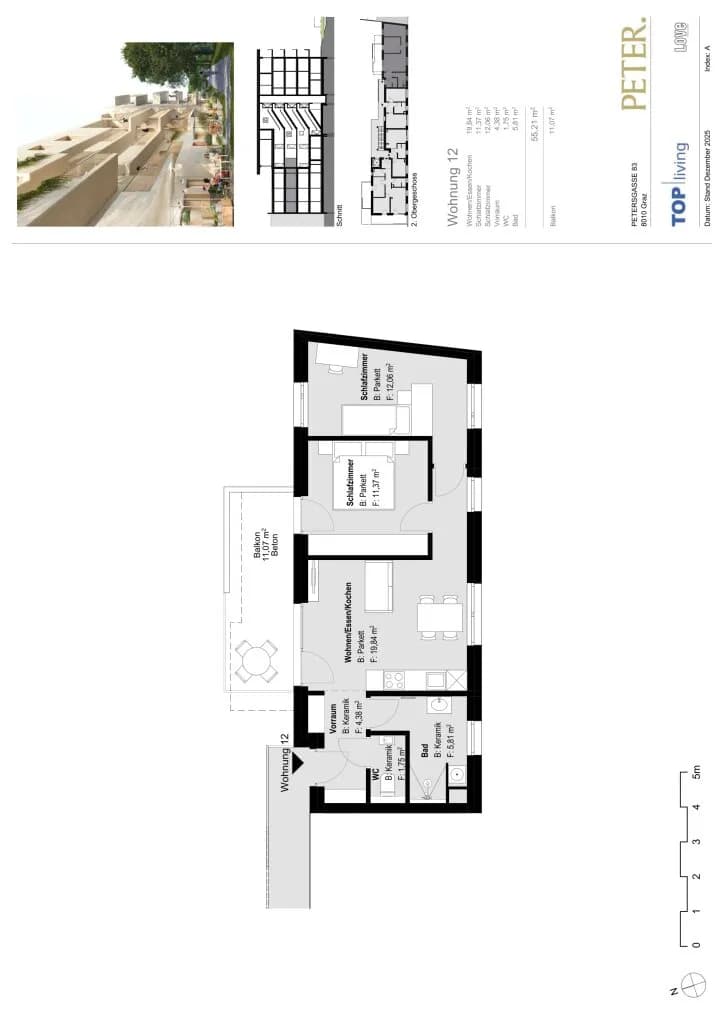 3-Zimmer-Wohnung kaufen in Graz – 55,21 m², € 345.063 – Bild 9 von 9