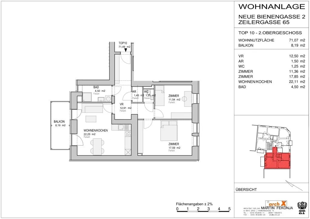 3-Zimmer-Wohnung mieten in Graz – 71,07 m², € 712 – Bild 7 von 7