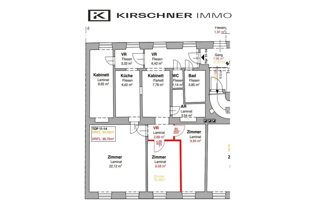 4-Zimmer-Wohnung kaufen in Wien – 86,76 m², € 294.900 – Bild 10 von 10