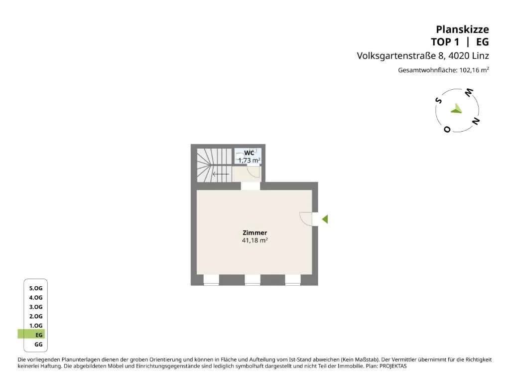 2-Zimmer-Gewerbeimmobilie kaufen in Linz – 102 m², € 339.000 – Bild 16 von 17