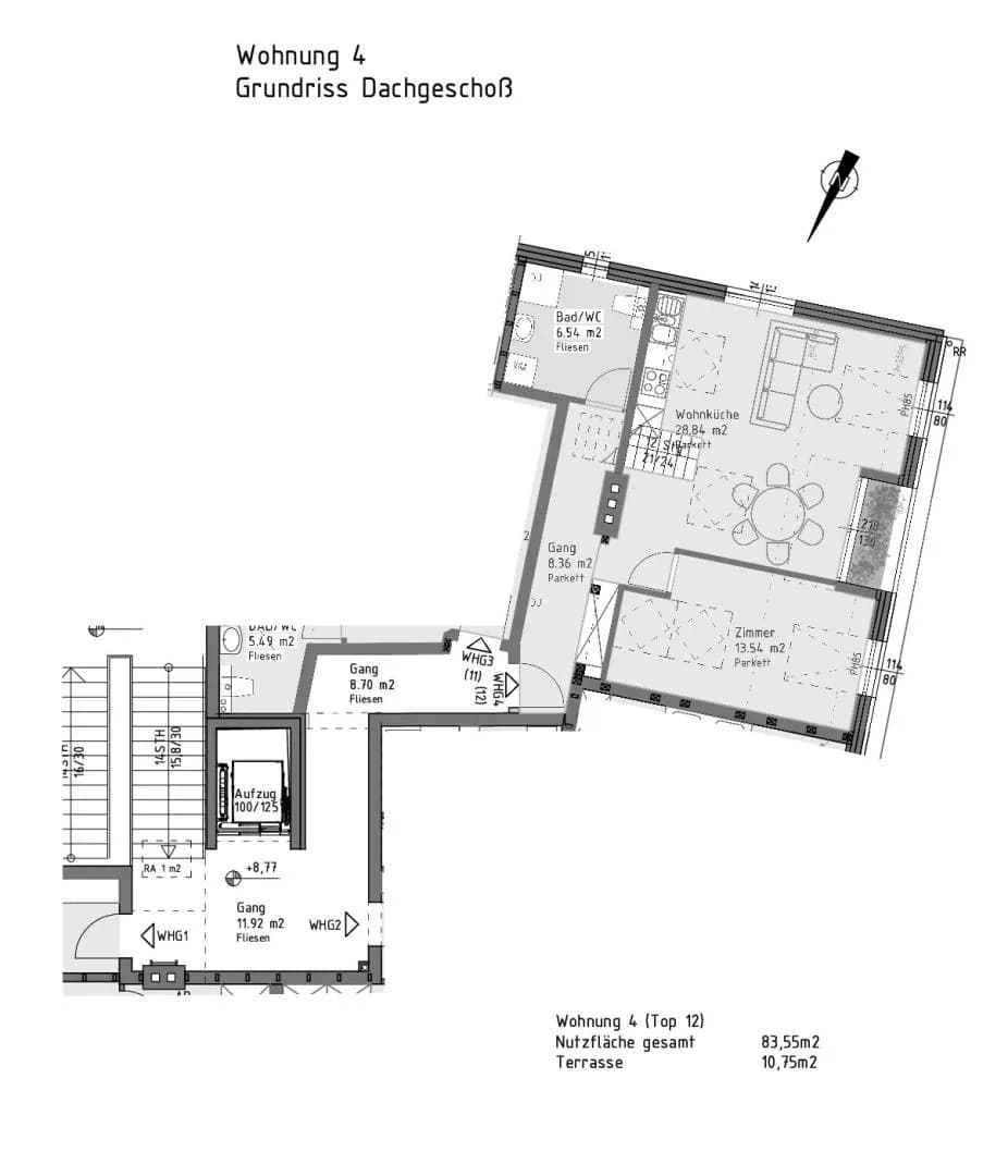 5-Zimmer-Wohnung kaufen in Baden – 83,55 m², € 415.000 – Bild 3 von 5